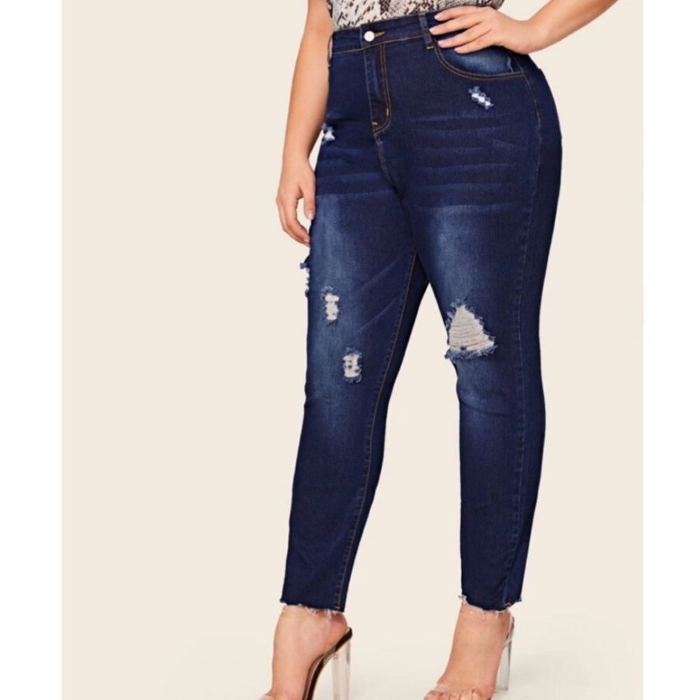 Plus High Waist Skinny Jeans